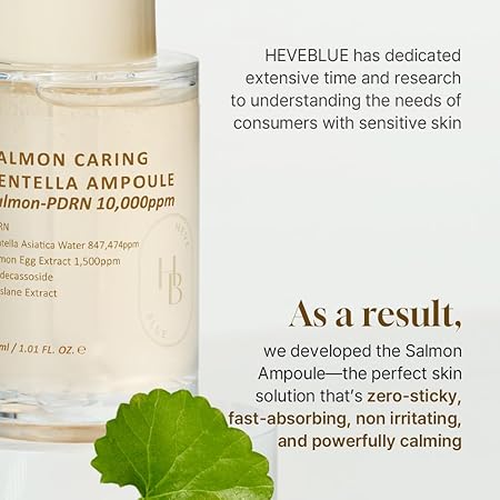 Heveblue Salmon Caring Centella Ampoule - Salmon PDRN, Salmon Egg Extract
