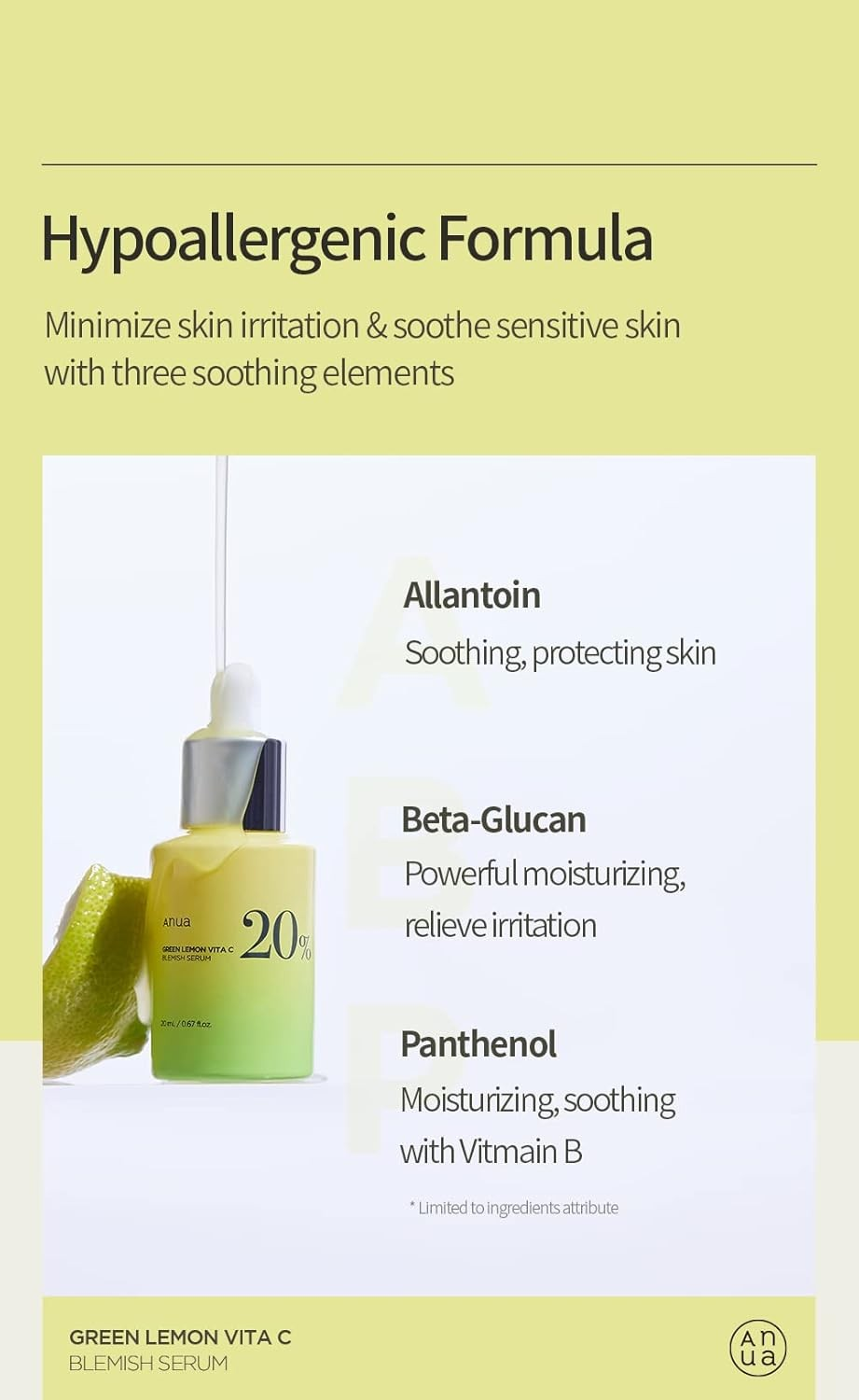 Anua Green Lemon Vitamin C Serum with Vitamin E