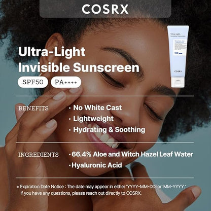 Cosrx Ultra-Light Invisible Sunscreen  SPF50