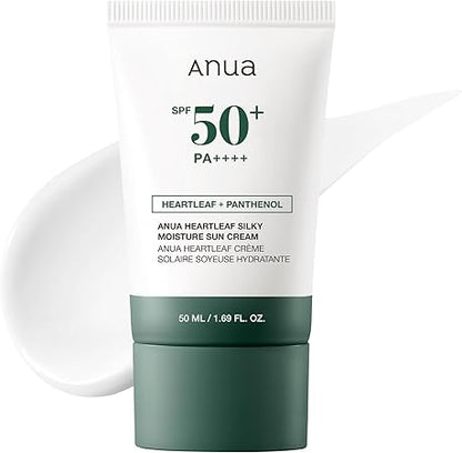 ANUA Heartleaf Silky Moisture Sun Cream SPF 50
