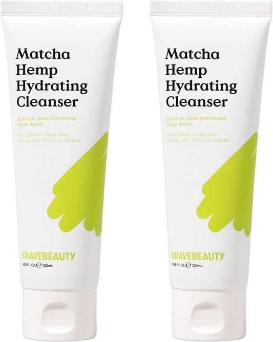 KraveBeauty Matcha Hemp Hydrating Cleanser Duo