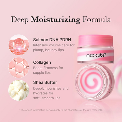 PDRN lip sleeping mask glow balm Collagen and Shea Butter