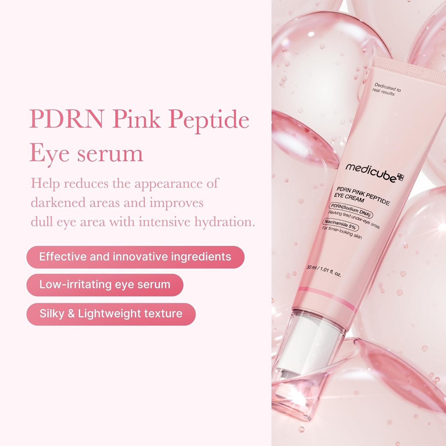 Salmon DNA PDRN pink peptide eye serum