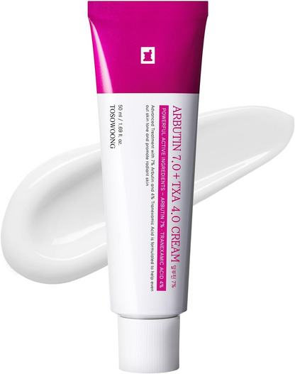 Tosowoong Arbutin 7% + Tranexamic acid 4% cream ,70,000PPM Arbutin,Niacinamide,Glutathione