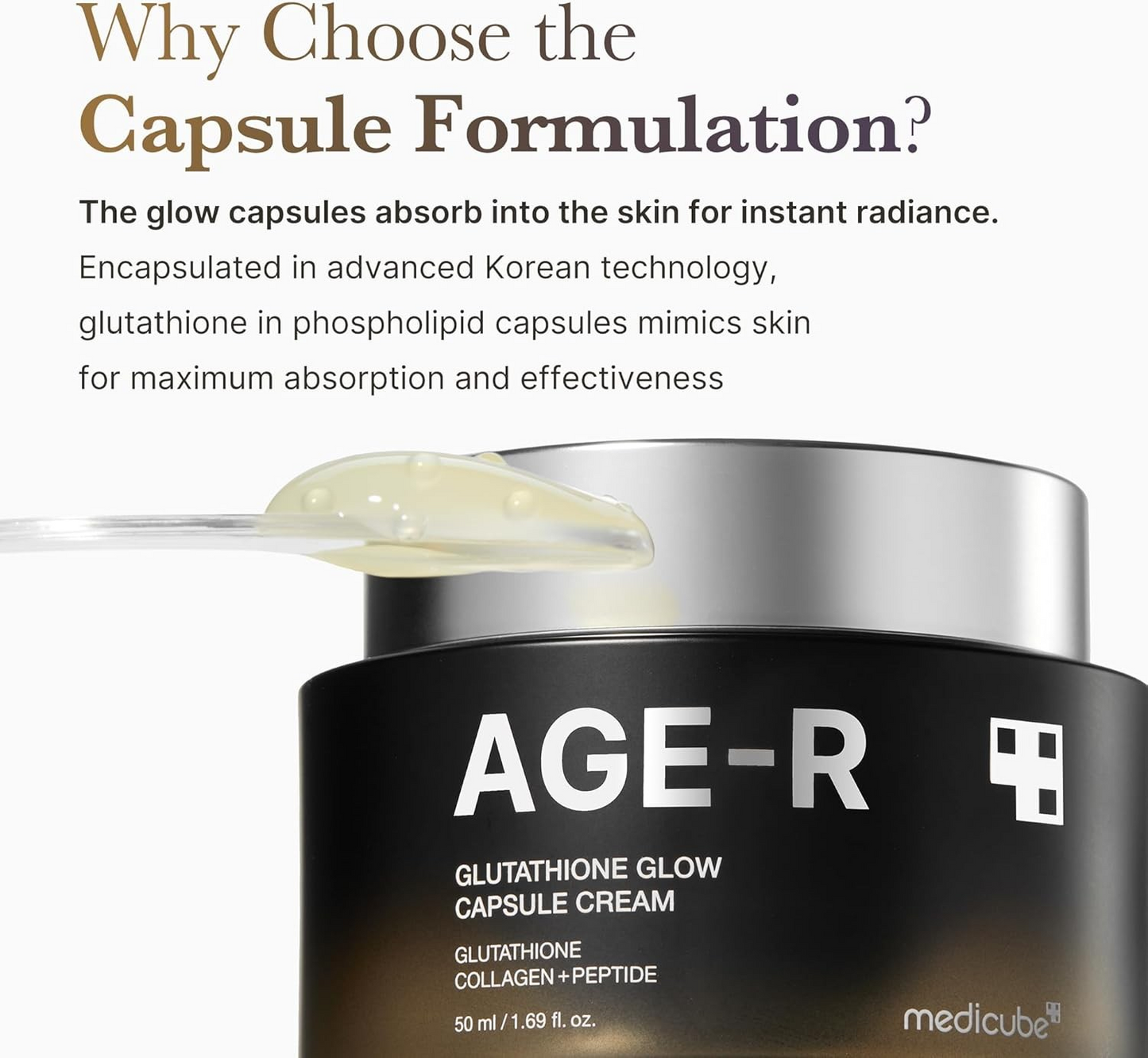 AGE-R Glutathione glow capsule facial cream