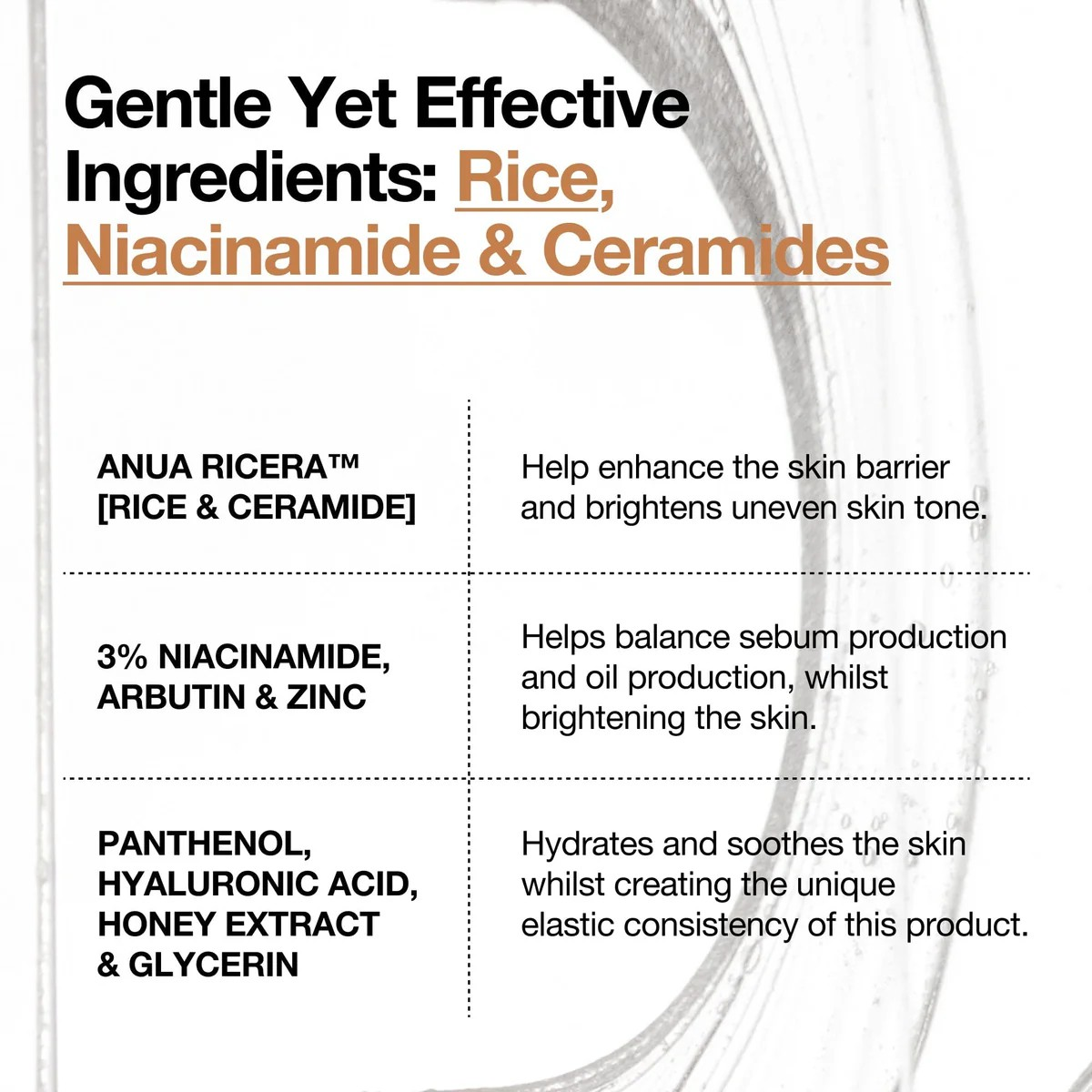 Anua Rice Ceramide 7 Hydrating Barrier Serum fragrance free, Non comedogenic