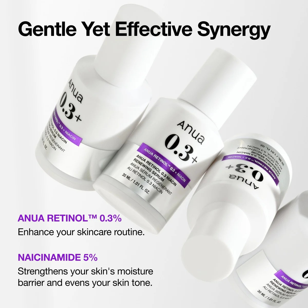 Anua Nano Retinol 0.3% + Niacin Renewing Serum Anti-aging with hydration