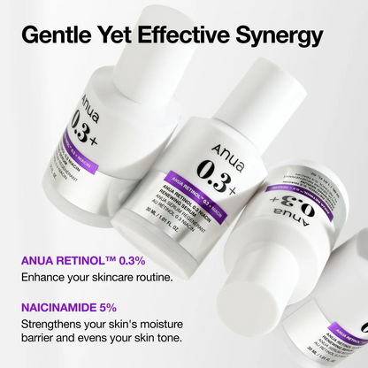 Anua Nano Retinol 0.3% + Niacin Renewing Serum Anti-aging with hydration