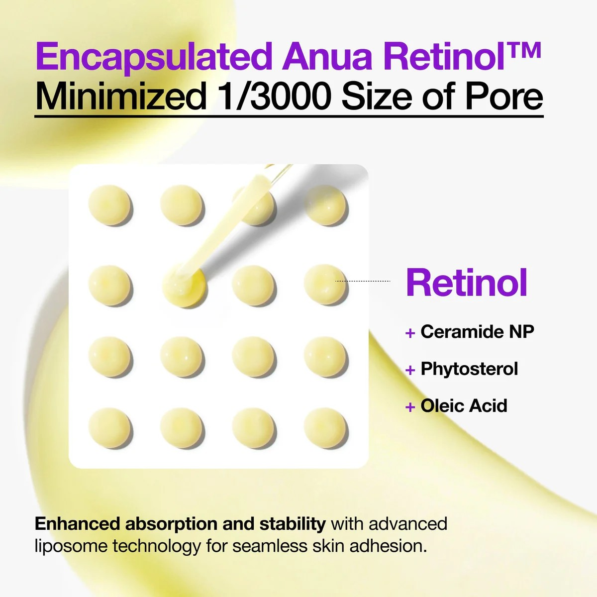 Anua Nano Retinol 0.3% + Niacin Renewing Serum Anti-aging with hydration