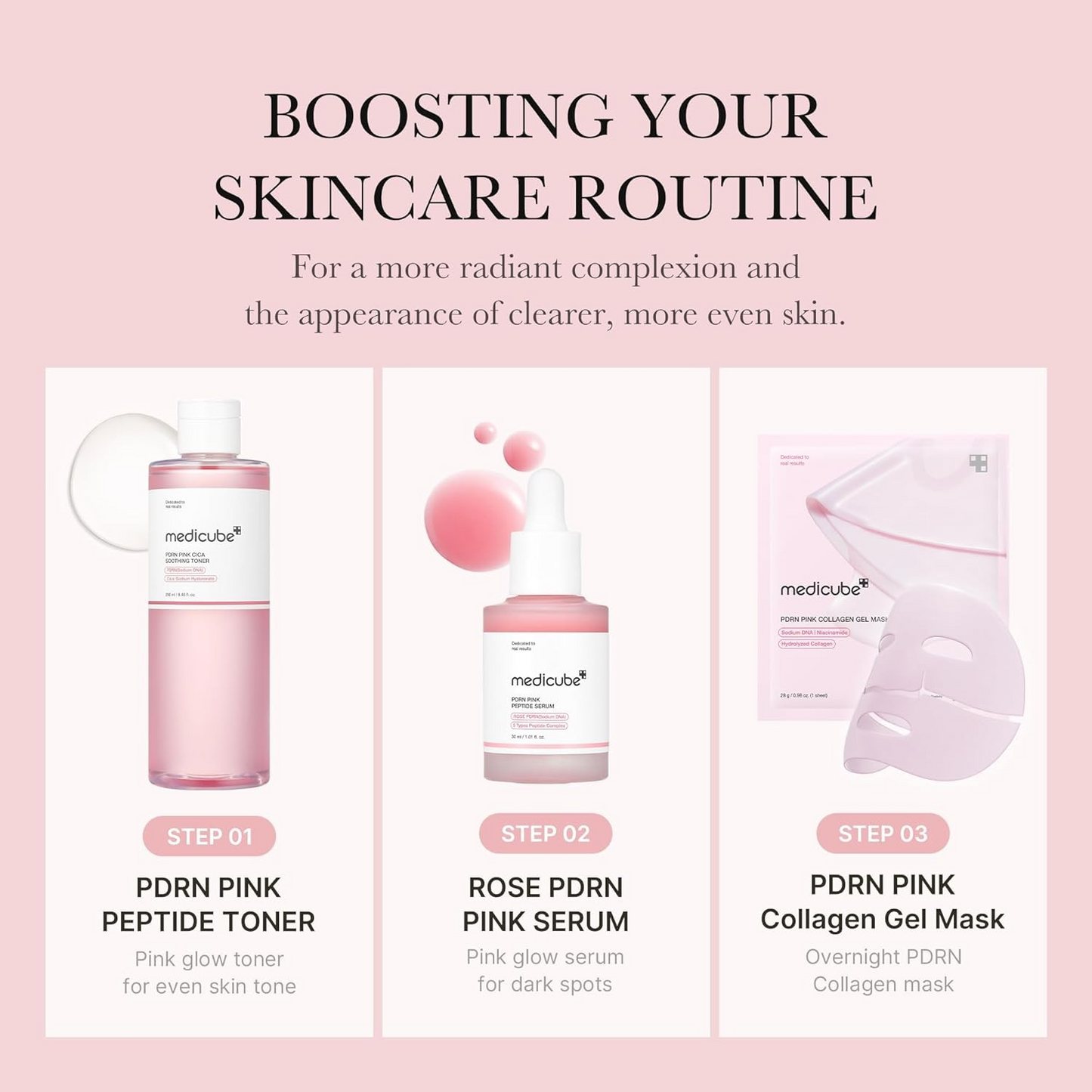 Medicube Salmon DNA PDRN Pink CICA toner